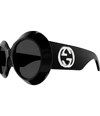 Gucci Fashion Show 54mm Round Statement Sunglasses