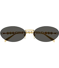 Gucci Women's Fashion Show 62mm Oval Pearl Detail Statement Sunglasses