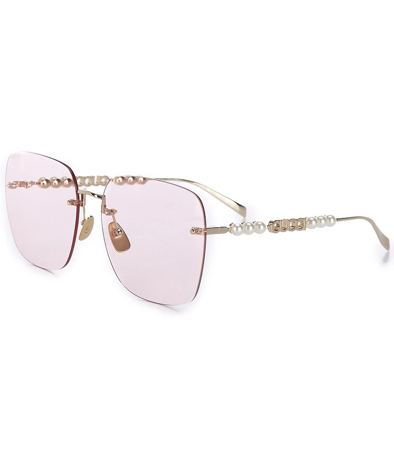 Gucci Women's Fashion Show 63mm Square Sunglasses