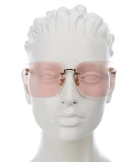 Gucci Women's Fashion Show 63mm Square Sunglasses