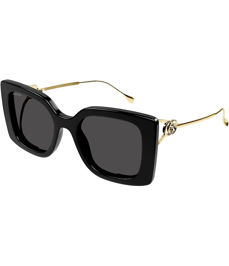 Gucci Flat & Bend 54mm Square Statement Sunglasses