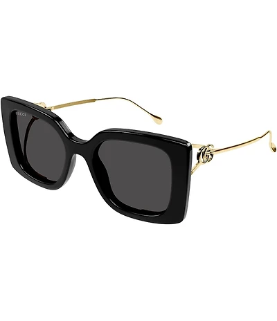 Gucci Flat & Bend 54mm Square Statement Sunglasses