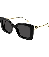Gucci Flat & Bend 54mm Square Statement Sunglasses