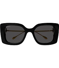 Gucci Flat & Bend 54mm Square Statement Sunglasses