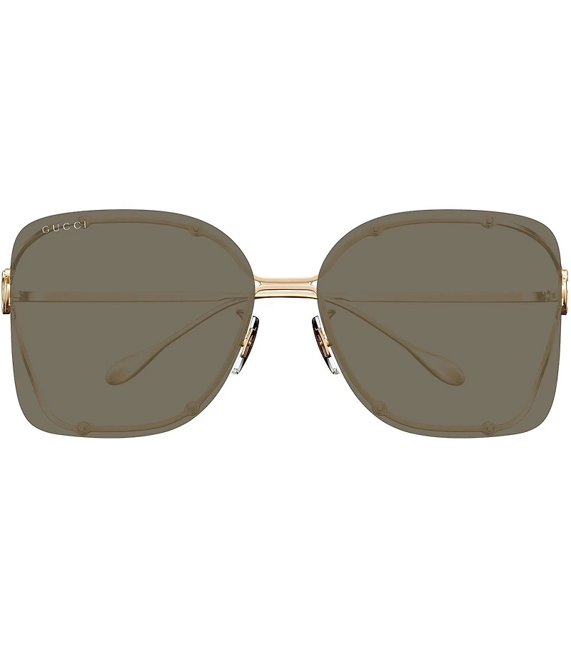 Gucci Women's Fork 60mm Mirrored Square Sunglasses