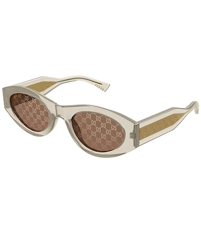 Gucci Women's G Monogram Wirecore 52mm Oval Sunglasses
