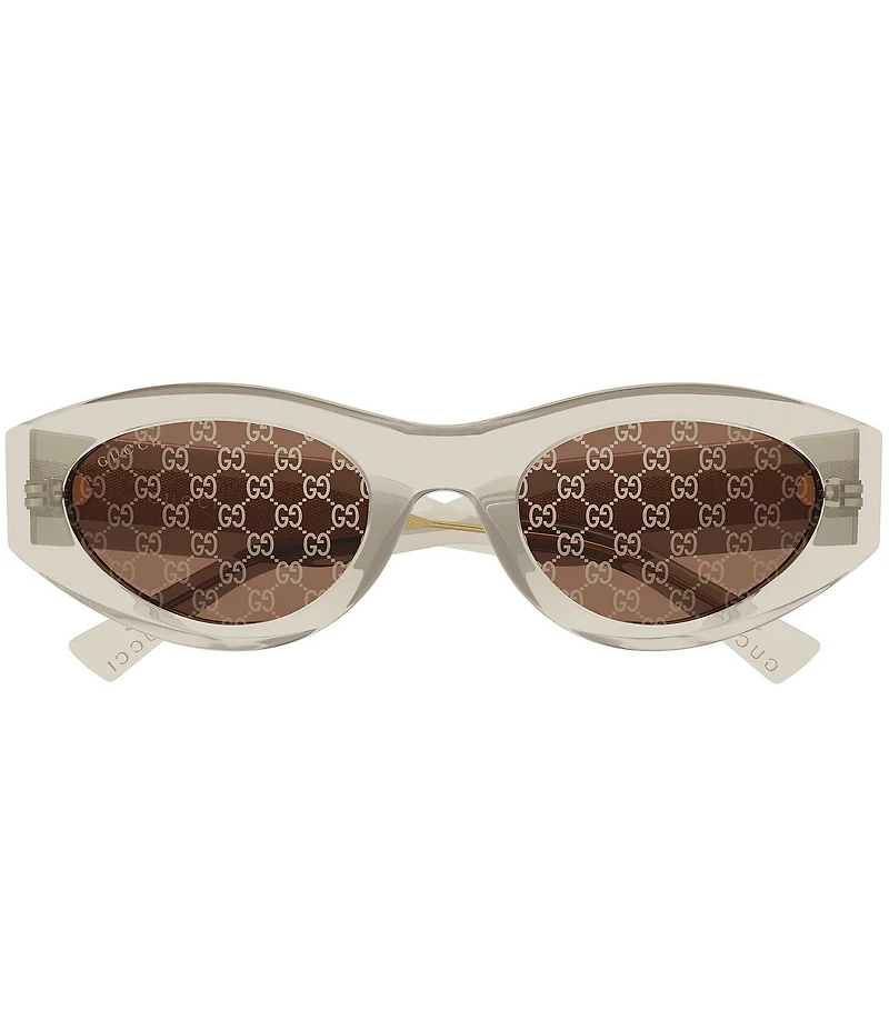 Gucci Women's G Monogram Wirecore 52mm Oval Sunglasses