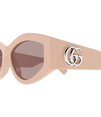 Gucci Women's GG Extruded 53mm Cat Eye Sunglasses