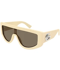 Gucci Women's GG Extruded 99mm Shield Sunglasses