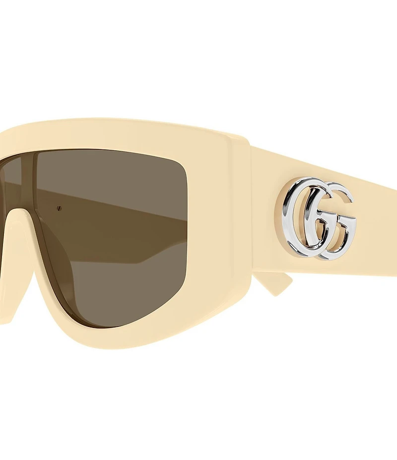 Gucci Women's GG Extruded 99mm Shield Sunglasses