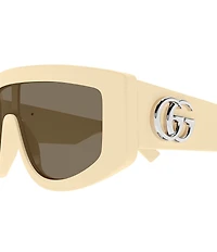 Gucci Women's GG Extruded 99mm Shield Sunglasses