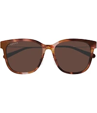 Gucci Women's GG Logo 56mm Havana Round Sunglasses