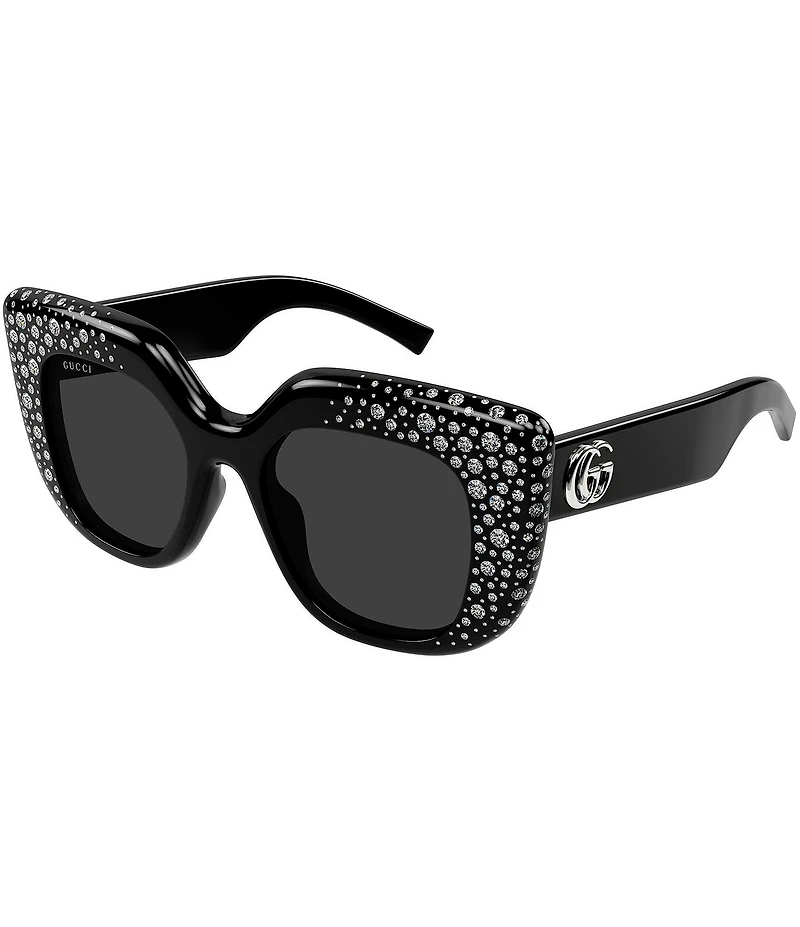 Gucci Women's GG Softy Strass 50mm Butterfly Sunglasses