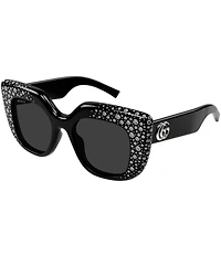Gucci Women's GG Softy Strass 50mm Butterfly Sunglasses