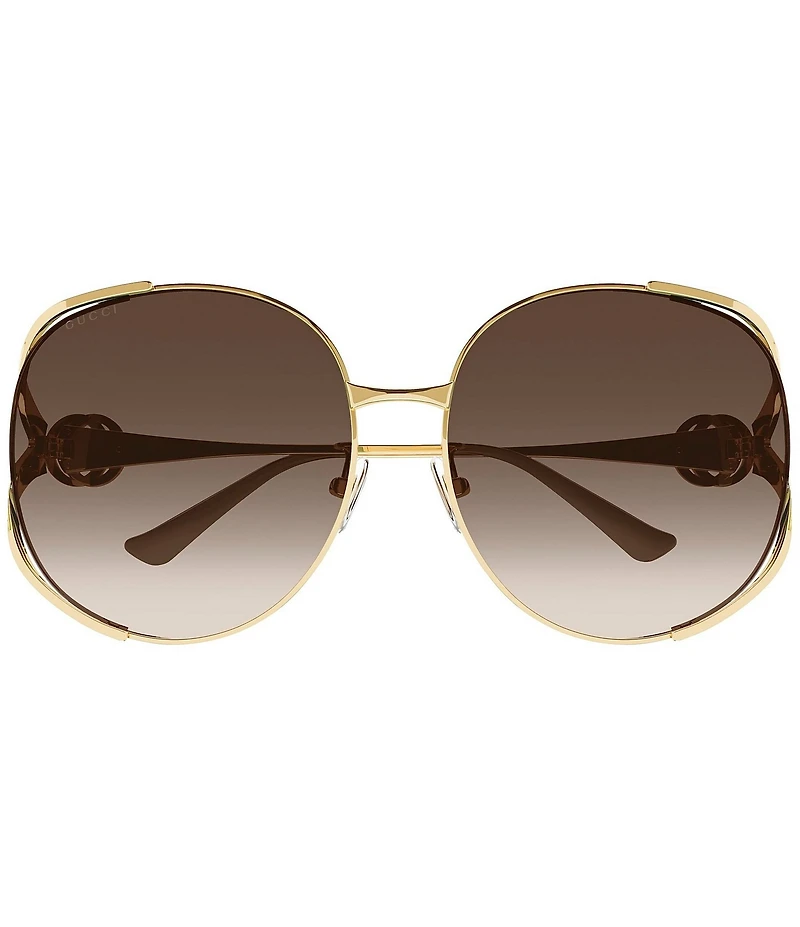 Gucci Women's Gg0225S 63mm Round Sunglasses