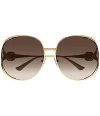 Gucci Women's Gg0225S 63mm Round Sunglasses