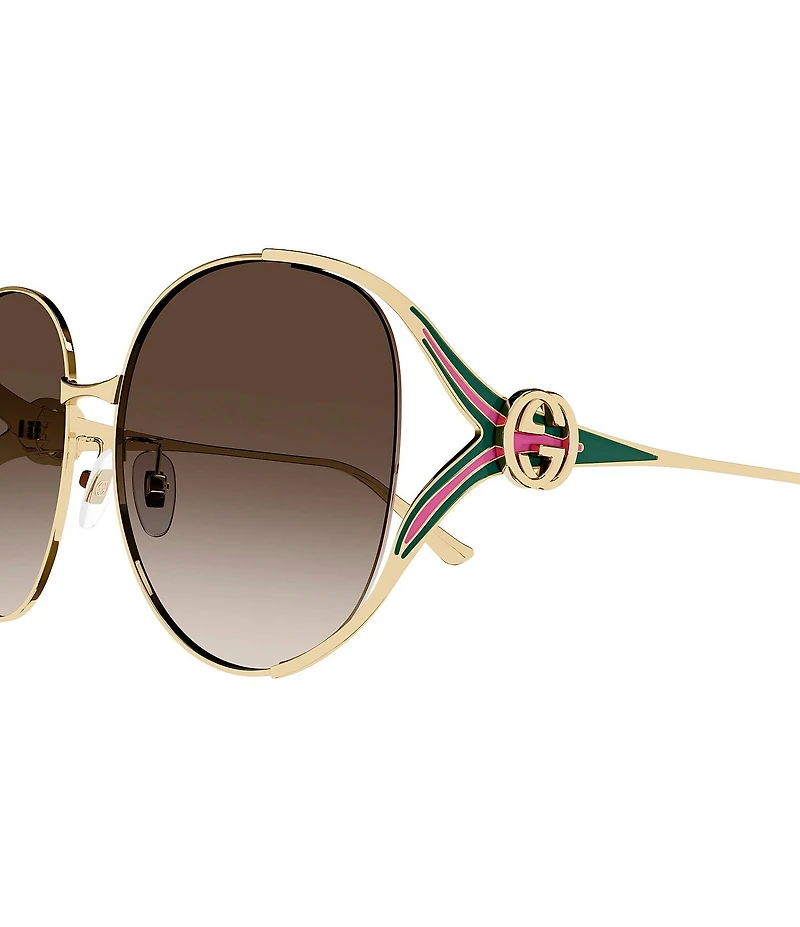 Gucci Women's Gg0225S 63mm Round Sunglasses
