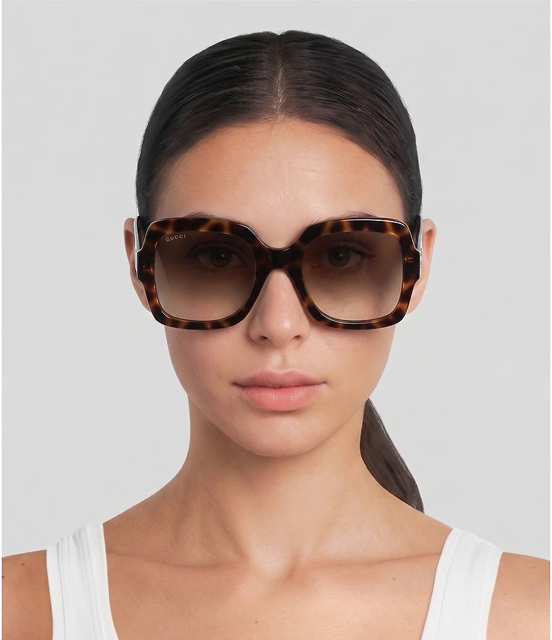 Gucci Women's GG1337S 54mm Tortoise Square Sunglasses