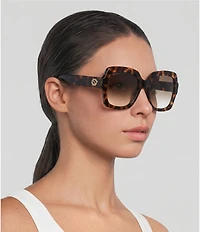 Gucci Women's GG1337S 54mm Tortoise Square Sunglasses
