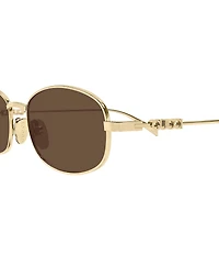 Gucci Women's Gucci Block 54mm Oval Sunglasses