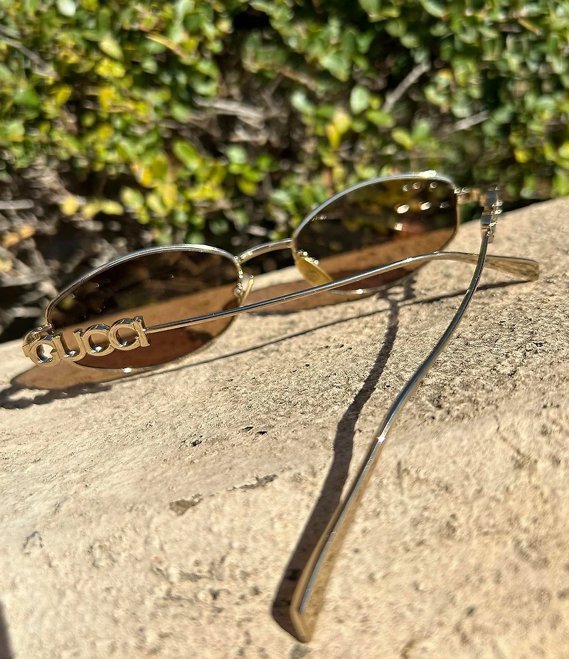 Gucci Women's Gucci Block 55mm Rectangle Sunglasses