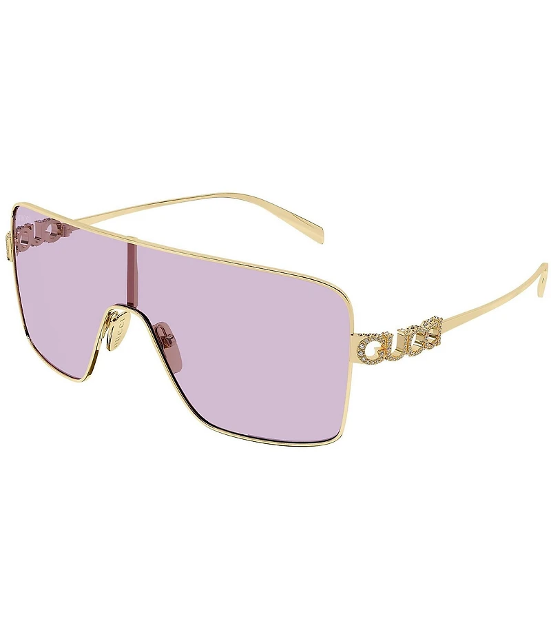 Gucci Women's Gucci Block Bending 99mm Shield Sunglasses