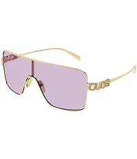Gucci Women's Gucci Block Bending 99mm Shield Sunglasses