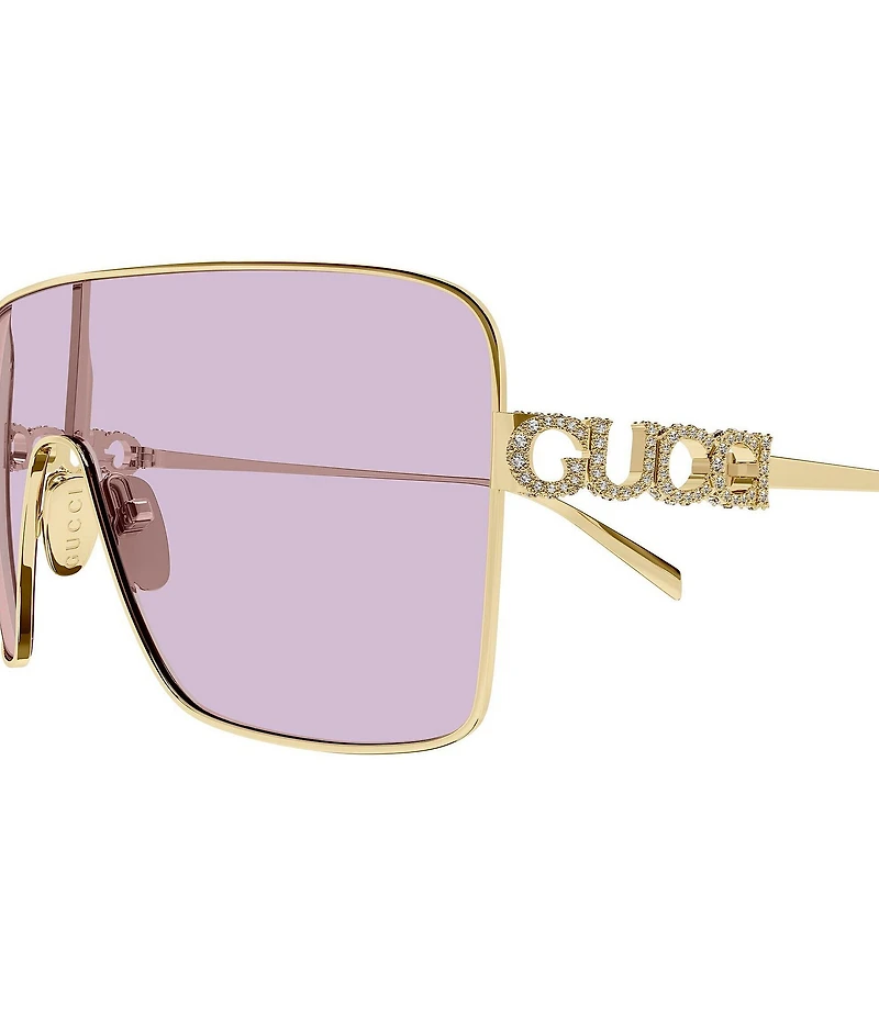 Gucci Women's Gucci Block Bending 99mm Shield Sunglasses
