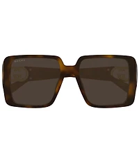 Gucci Women's Hailey 54mm Havana Square Sunglasses