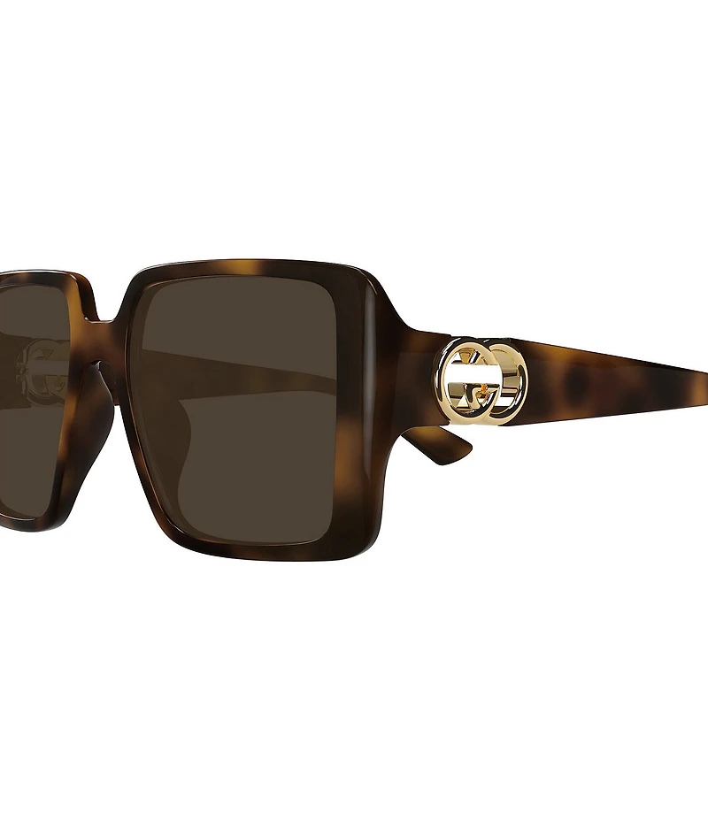 Gucci Women's Hailey 54mm Havana Square Sunglasses