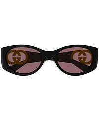 Gucci Women's Hailey Interlocking G 55mm GG2123 Retro Oval Sunglasses