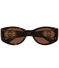 Gucci Women's Hailey Interlocking G 55mm GG2123 Retro Oval Sunglasses
