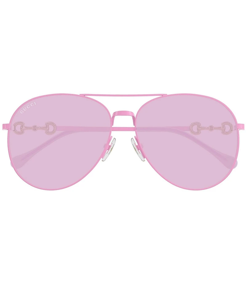 Gucci Women's Horsebit 60mm Aviator Sunglasses