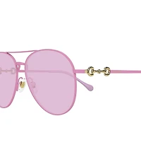 Gucci Women's Horsebit 60mm Aviator Sunglasses