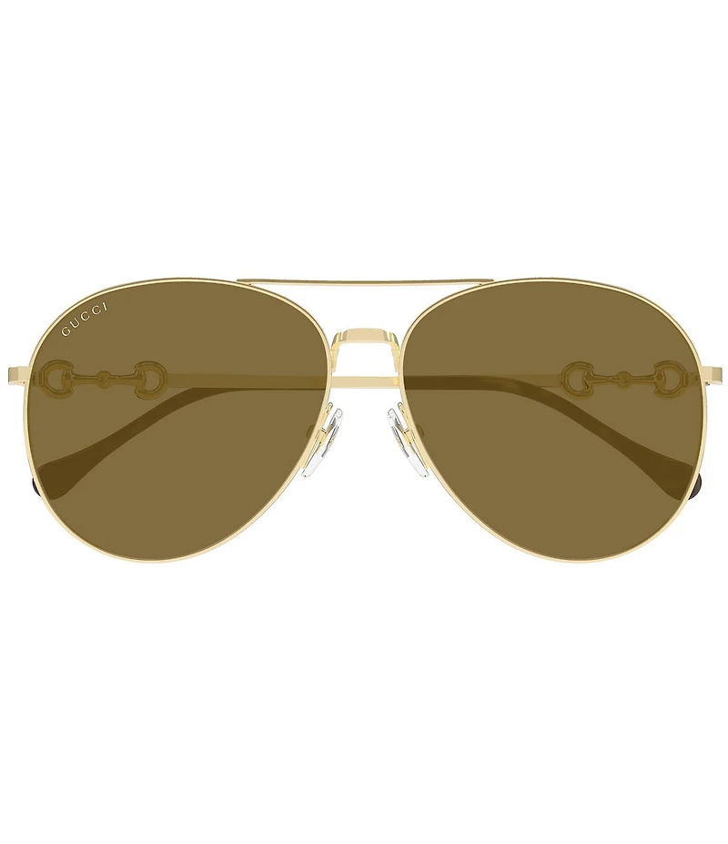 Gucci Women's Horsebit 60mm Aviator Sunglasses