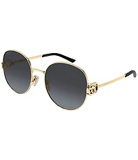 Gucci Women's Interlocking Stuck GG 58mm Round Sunglasses
