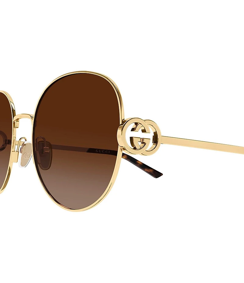 Gucci Women's Interlocking Stuck GG 58mm Round Sunglasses