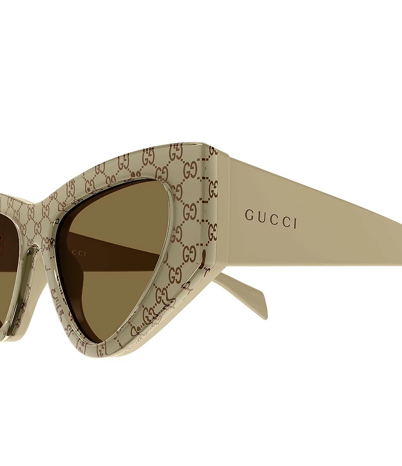 Gucci Women's Lettering Rowcut Monogram 53mm Cat Eye Sunglasses