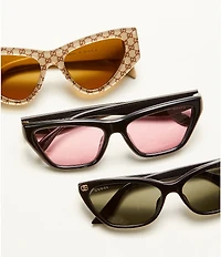 Gucci Women's Light Acetate 58mm Cat Eye Sunglasses