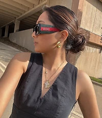 Gucci Women's New Pop Web 52mm Rectangle Sunglasses