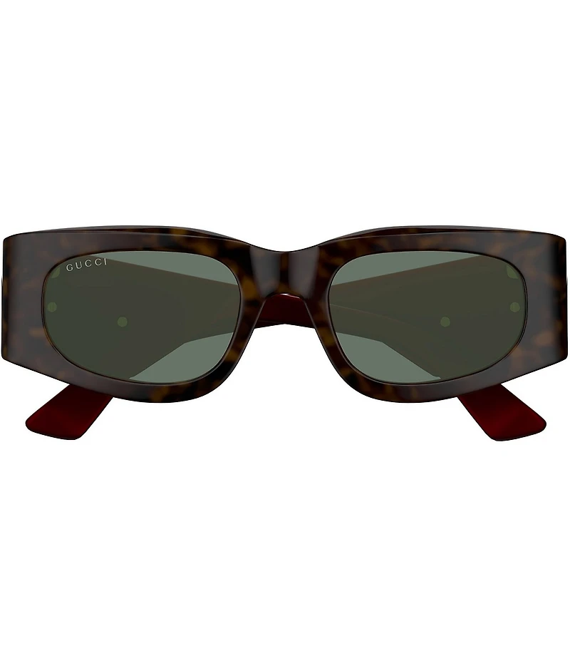 Gucci Women's Oblique 51mm Havana Rectangle Sunglasses