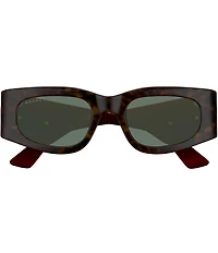 Gucci Women's Oblique 51mm Havana Rectangle Sunglasses