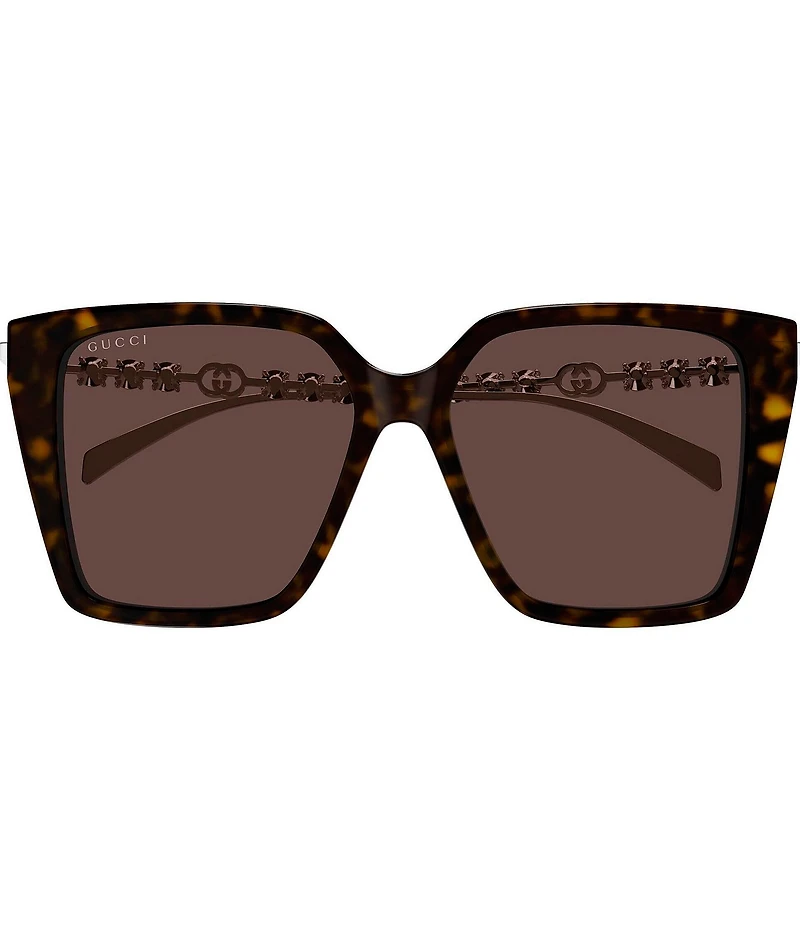Gucci Women's Pearls and Strass 54mm Butterfly Sunglasses