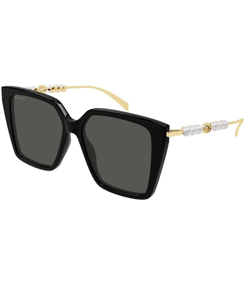 Gucci Women's Pearls and Strass 54mm Butterfly Sunglasses