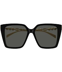 Gucci Women's Pearls and Strass 54mm Butterfly Sunglasses