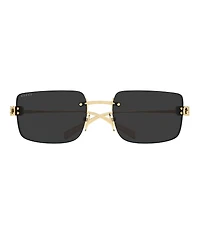 Gucci Women's Signoria Gucci Block Bending 61mm Rectangle Sunglasses