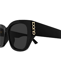 Gucci Women's Signoria Gucci On Side 55mm Round Sunglasses