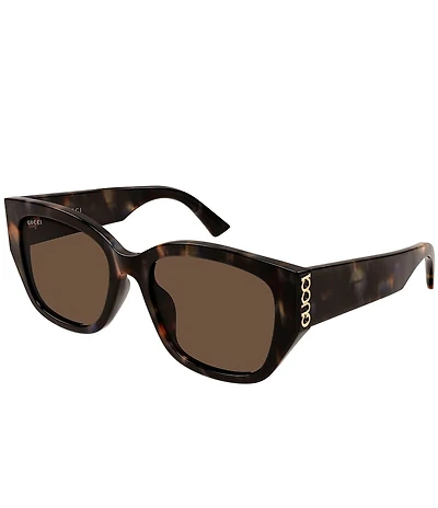 Gucci Women's Signoria Gucci On Side 55mm Round Sunglasses
