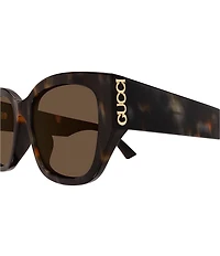 Gucci Women's Signoria Gucci On Side 55mm Round Sunglasses