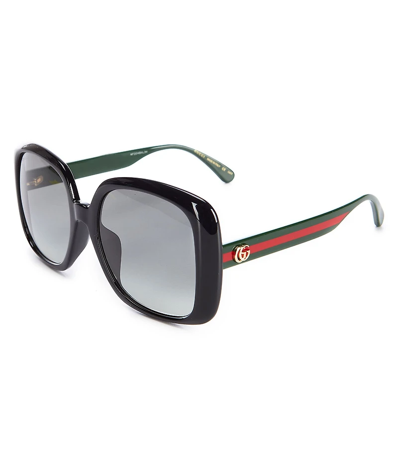 Gucci Women's Black Square 56mm Sunglasses